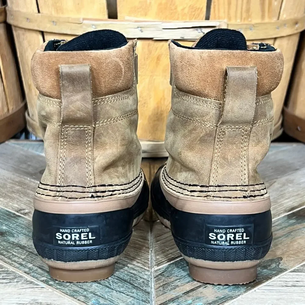 Sorel Cheyanne II Strap Leather Hook & Loop Winter Waterproof Boots Boys Size 11